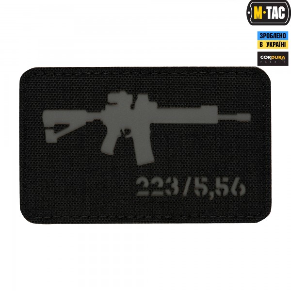 M-Tac нашивка AR-15.223/5,56 Laser Cut Black/Grey - 51111211