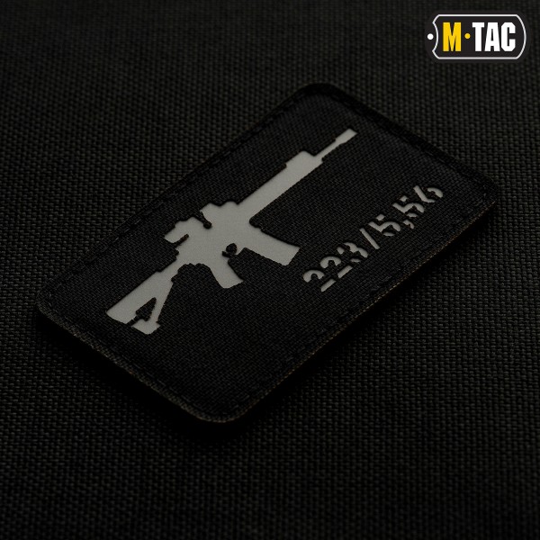M-Tac нашивка AR-15.223/5,56 Laser Cut Black/Grey - 51111211 M-Tac нашивка AR-15.223/5,56 Laser Cut Black/Grey - 51111211