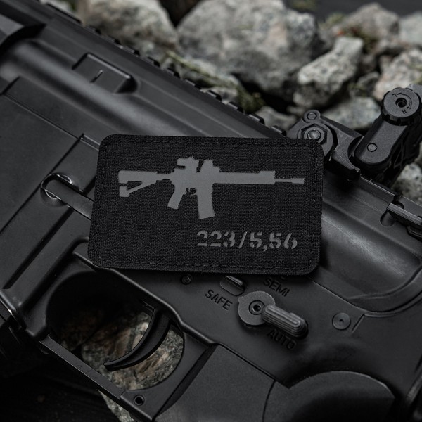 M-Tac нашивка AR-15.223/5,56 Laser Cut Black/Grey - 51111211 M-Tac нашивка AR-15.223/5,56 Laser Cut Black/Grey - 51111211