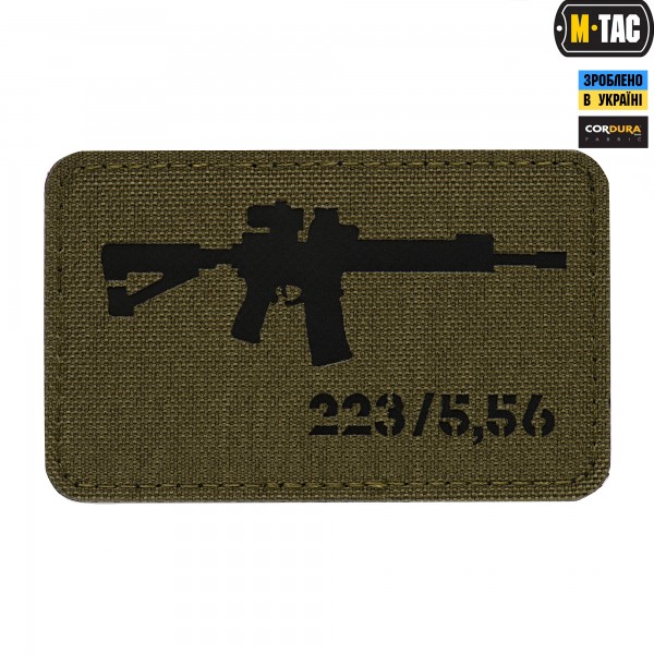 M-Tac нашивка AR-15.223/5,56 Laser Cut Ranger Green/Black - 51111232
