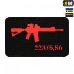 M-Tac нашивка AR-15 223/5,56 Laser Cut Black/Red