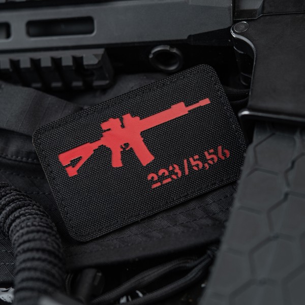 M-Tac нашивка AR-15.223/5,56 Laser Cut Black/Red - 51111233