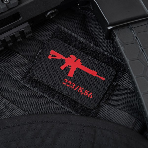 M-Tac нашивка AR-15.223/5,56 Laser Cut Black/Red - 51111233