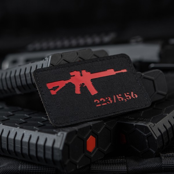 M-Tac нашивка AR-15.223/5,56 Laser Cut Black/Red - 51111233