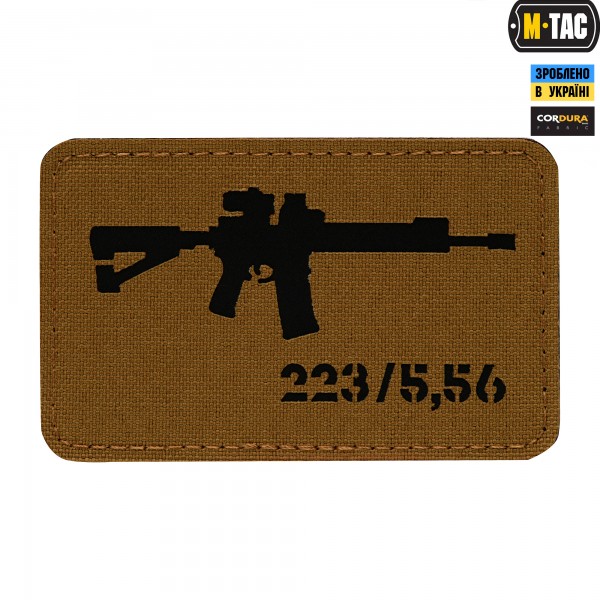 M-Tac нашивка AR-15.223/5,56 Laser Cut Coyote/Black - 51111502