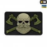 M-Tac нашивка Bearded Skull 3D PVC Black/Olive