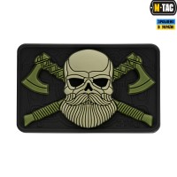 M-Tac нашивка Bearded Skull 3D ПВХ Black/Olive