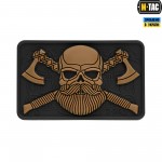 M-Tac нашивка Bearded Skull 3D ПВХ Black/Coyote