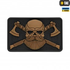 M-Tac нашивка Bearded Skull 3D PVC Black/Coyote