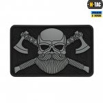 M-Tac нашивка Bearded Skull 3D ПВХ Black/Grey