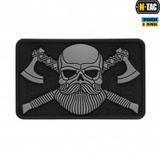 M-Tac нашивка Bearded Skull 3D ПВХ Black/Grey
