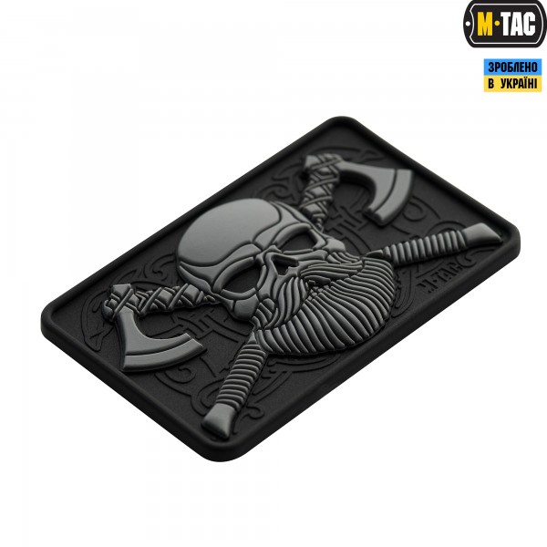M-Tac нашивка Bearded Skull 3D PVC Black/Grey - 51113211