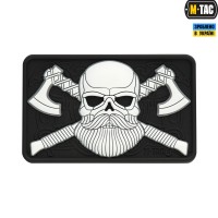 M-Tac нашивка Bearded Skull 3D ПВХ Black/White