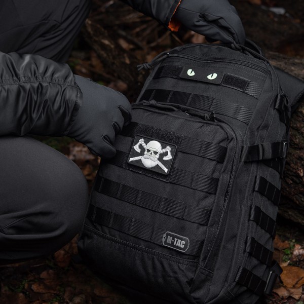 M-Tac нашивка Bearded Skull 3D ПВХ Black/White - 51113236