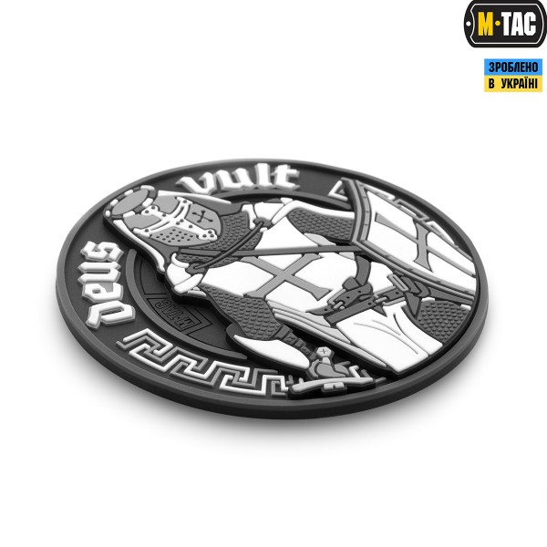 M-Tac нашивка Deus Vult 3D ПВХ чорно-біла - 51116236 M-Tac нашивка Deus Vult 3D ПВХ чорно-біла - 51116236
