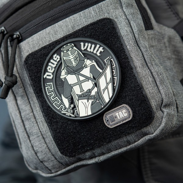 M-Tac нашивка Deus Vult 3D ПВХ чорно-біла - 51116236 M-Tac нашивка Deus Vult 3D ПВХ чорно-біла - 51116236