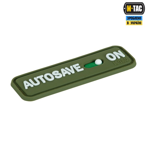 M-Tac нашивка Autosave PVC Olive - 51116701 M-Tac нашивка Autosave PVC Olive - 51116701