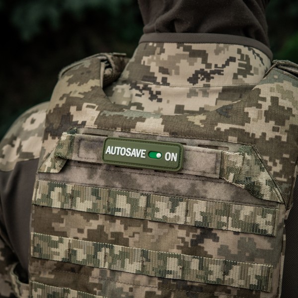 M-Tac нашивка Autosave PVC Olive - 51116701 M-Tac нашивка Autosave PVC Olive - 51116701