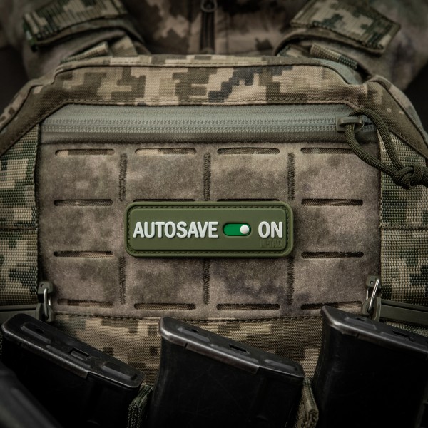M-Tac нашивка Autosave PVC Olive - 51116701 M-Tac нашивка Autosave PVC Olive - 51116701