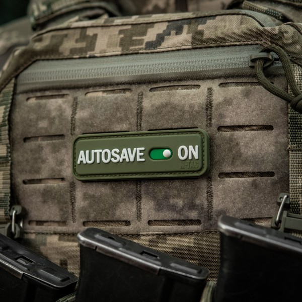 M-Tac нашивка Autosave PVC Olive - 51116701 M-Tac нашивка Autosave PVC Olive - 51116701