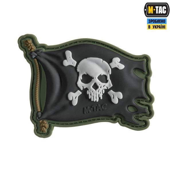 M-Tac нашивка Веселий Роджер PVC Olive/Black - 51116801