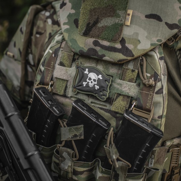 M-Tac нашивка Веселий Роджер PVC Olive/Black - 51116801