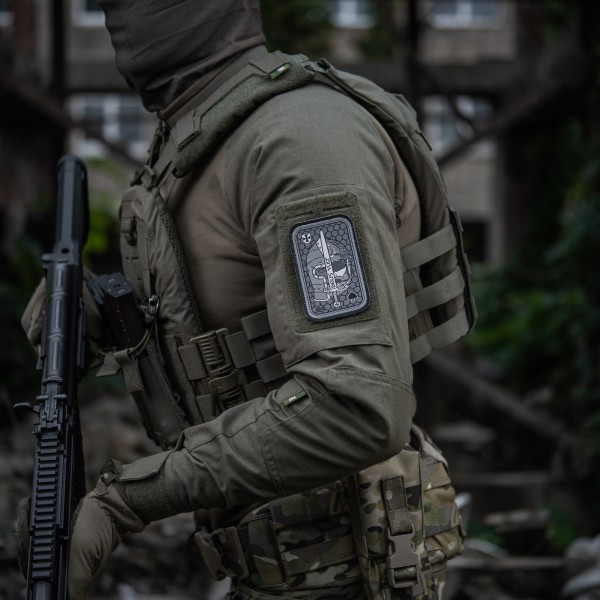 M-Tac нашивка Deus Vult Ace (жаккард) сіра - 51117011 M-Tac нашивка Deus Vult Ace (жаккард) сіра - 51117011