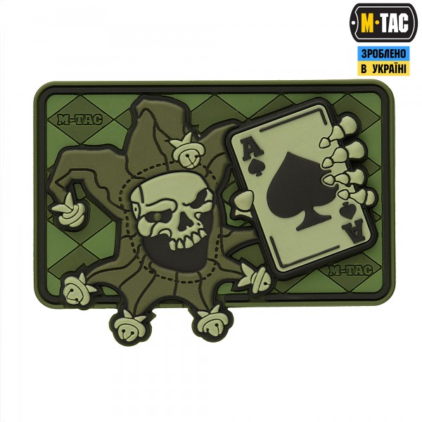 M-Tac нашивка Joker Skull 3D PVC Olive - 51120001