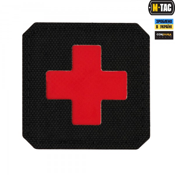 M-Tac нашивка Medic Cross Laser Cut Black/Red - 51122233