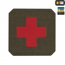 M-Tac нашивка Medic Cross Laser Cut Ranger Green/Red