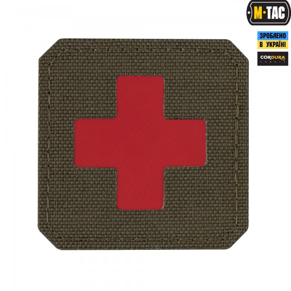 M-Tac нашивка Medic Cross Laser Cut Ranger Green/Red - 51122323
