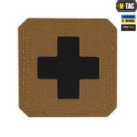 M-Tac нашивка Medic Cross Laser Cut Coyote/Black