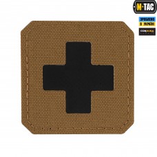 M-Tac нашивка Medic Cross Laser Cut Coyote/Black