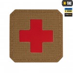 M-Tac нашивка Medic Cross Laser Cut Coyote/Red