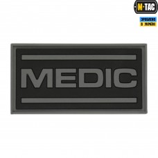 M-Tac нашивка Medic PVC Black/Grey