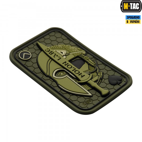 M-Tac нашивка Molon Labe Ace 3D PVC Olive - 51127001