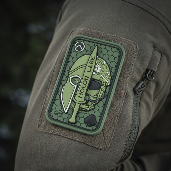 M-Tac нашивка Molon Labe Ace 3D PVC Olive - 51127001