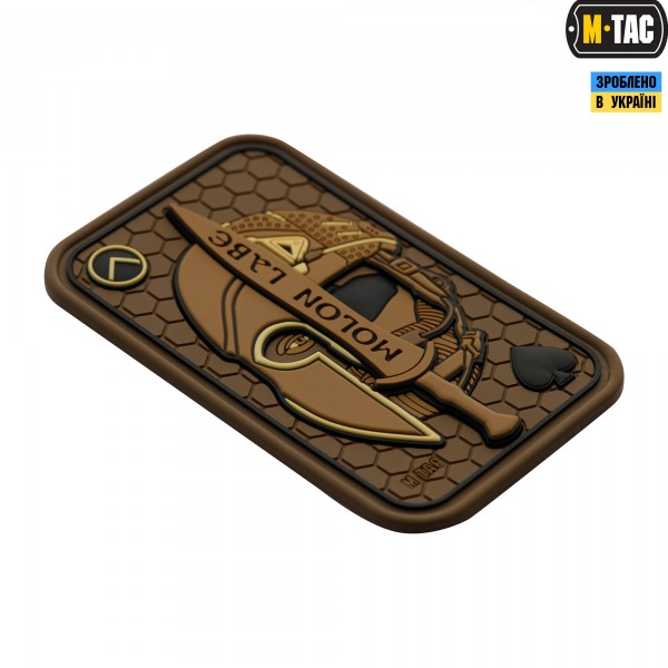 M-Tac нашивка Molon Labe Ace 3D ПВХ койот - 51127005