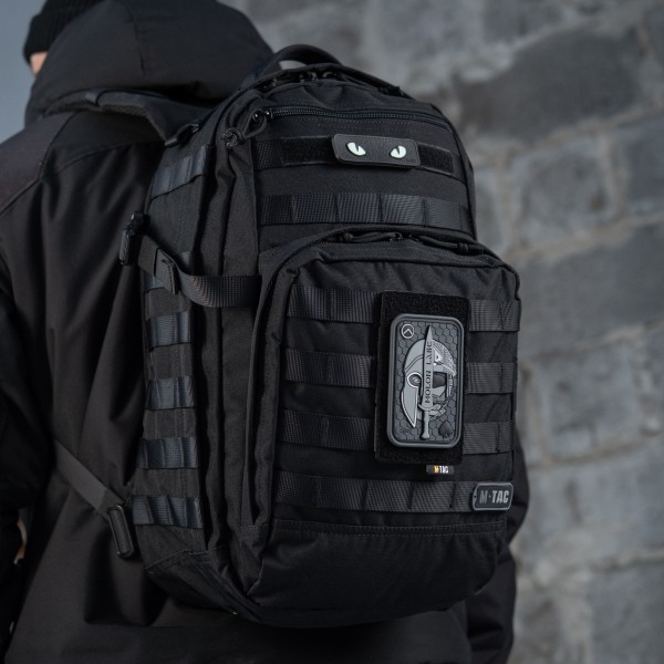 M-Tac нашивка Molon Labe Ace 3D ПВХ сіра - 51127011