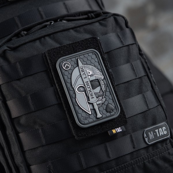 M-Tac нашивка Molon Labe Ace 3D ПВХ сіра - 51127011