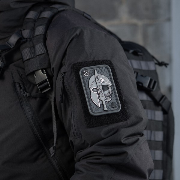 M-Tac нашивка Molon Labe Ace 3D ПВХ сіра - 51127011