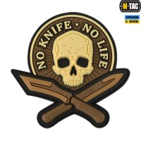 M-Tac нашивка No Knife - No Life 3D ПВХ койот