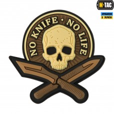 M-Tac нашивка No Knife - No Life 3D PVC Coyote