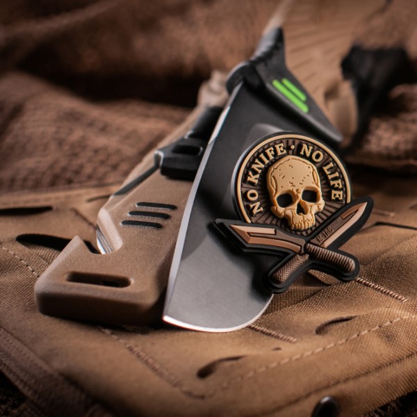 M-Tac нашивка No Knife - No Life 3D ПВХ койот - 51128005
