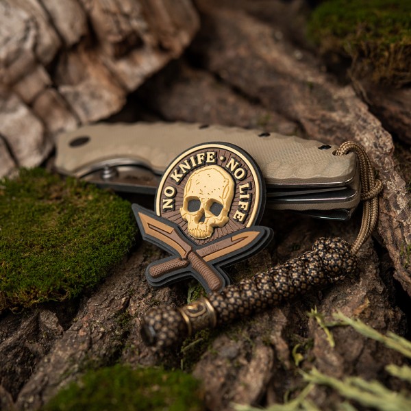M-Tac нашивка No Knife - No Life 3D ПВХ койот - 51128005