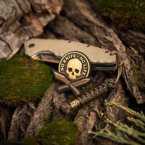 M-Tac нашивка No Knife - No Life 3D ПВХ койот - 51128005