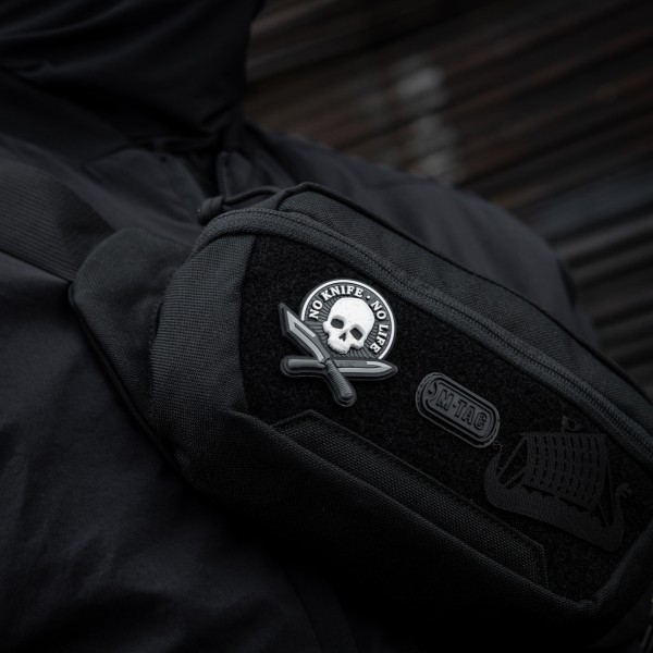 M-Tac нашивка No Knife - No Life 3D ПВХ чорно-біла - 51128236 M-Tac нашивка No Knife - No Life 3D ПВХ чорно-біла - 51128236