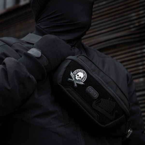 M-Tac нашивка No Knife - No Life 3D ПВХ чорно-біла - 51128236 M-Tac нашивка No Knife - No Life 3D ПВХ чорно-біла - 51128236