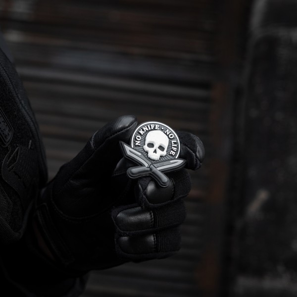 M-Tac нашивка No Knife - No Life 3D ПВХ чорно-біла - 51128236 M-Tac нашивка No Knife - No Life 3D ПВХ чорно-біла - 51128236