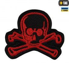 M-Tac нашивка Old Skull красно-черная